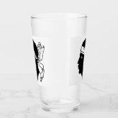 Patriottische glazen beker met vlag van Corsica, F (Rechts)