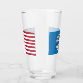 Patriottische glazen beker met vlag van de Noordel (Rechts)
