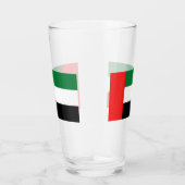 Patriottische glazen beker met vlag van de VAE (Rechts)