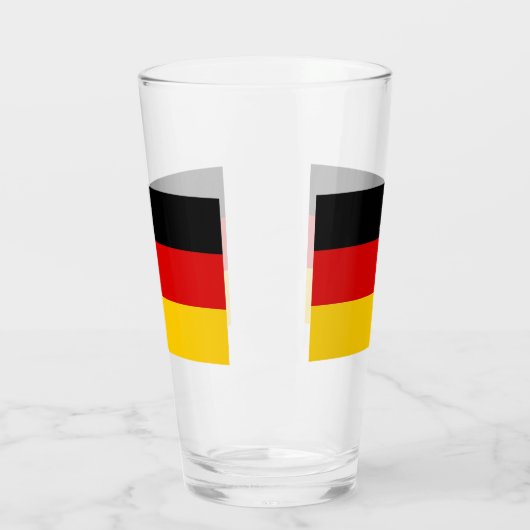 Patriottische glazen beker met vlag van Duitsland (Links)