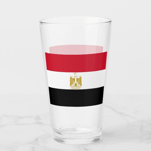 Patriottische glazen beker met vlag van Egypte (Achterkant)