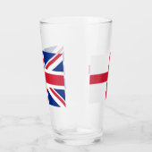 Patriottische glazen beker met vlag van Engeland (Rechts)