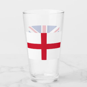 Patriottische glazen beker met vlag van Engeland