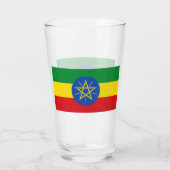 Patriottische glazen beker met vlag van Ethiopië (Achterkant)