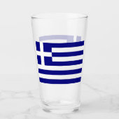Patriottische glazen beker met vlag van Griekenlan (Voorkant)