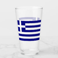 Patriottische glazen beker met vlag van Griekenlan