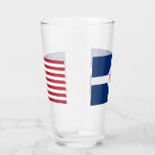 Patriottische glazen beker met vlag van Indianapol (Rechts)