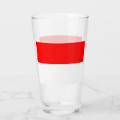 Patriottische glazen beker met vlag van Indonesië (Achterkant)