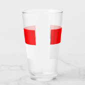 Patriottische glazen beker met vlag van Indonesië (Rechts)