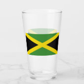 Patriottische glazen beker met vlag van Jamaica (Achterkant)