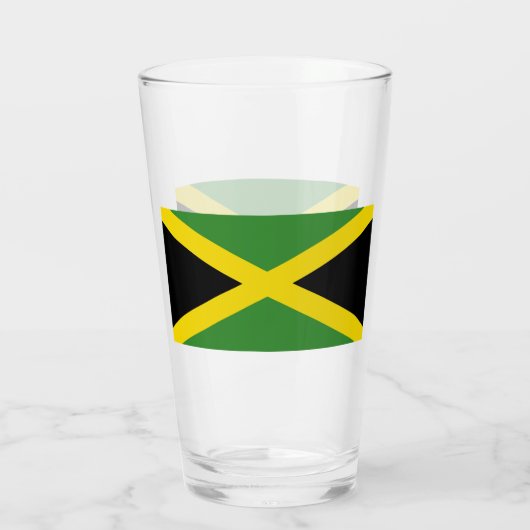 Patriottische glazen beker met vlag van Jamaica (Achterkant)