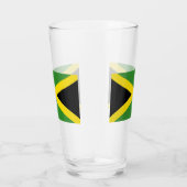 Patriottische glazen beker met vlag van Jamaica (Rechts)