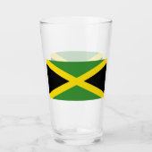 Patriottische glazen beker met vlag van Jamaica (Voorkant)
