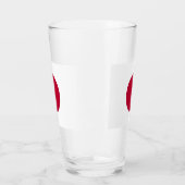 Patriottische glazen beker met vlag van Japan (Links)