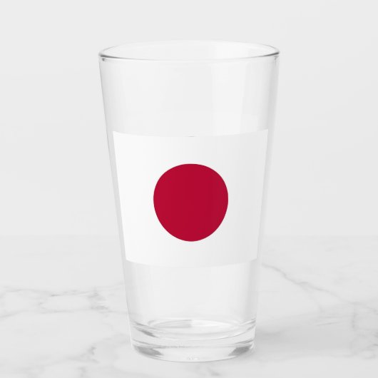 Patriottische glazen beker met vlag van Japan (Voorkant)