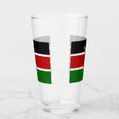 Patriottische glazen beker met vlag van Kenia (Links)