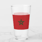 Patriottische glazen beker met vlag van Marokko (Voorkant)