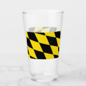 Patriottische glazen beker met vlag van München (Voorkant)