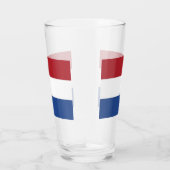 Patriottische glazen beker met vlag van Nederland (Rechts)