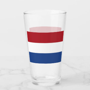 Patriottische glazen beker met vlag van Nederland