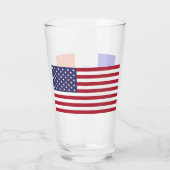 Patriottische glazen beker met vlag van New York C (Achterkant)