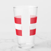 Patriottische glazen beker met vlag van Oostenrijk (Rechts)