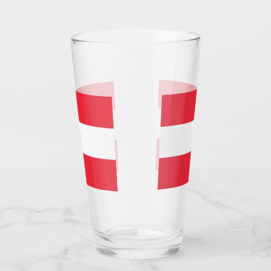 Patriottische glazen beker met vlag van Oostenrijk (Rechts)