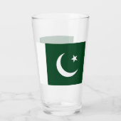 Patriottische glazen beker met vlag van Pakistan (Achterkant)