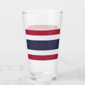 Patriottische glazen beker met vlag van Thailand (Achterkant)