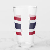 Patriottische glazen beker met vlag van Thailand (Rechts)