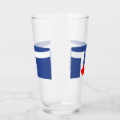 Patriottische glazen beker met vlag van Toronto, C (Links)