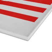 Patriottische glazen snijplank met Amerikaanse vla (Hoek)