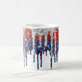 Patriottische glitter druppels koffiemok (Center)