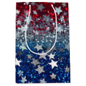 Patriottische Glitter Medium Cadeauzakje (Voorkant)