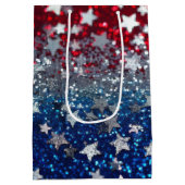 Patriottische Glitter Medium Cadeauzakje (Achterkant)