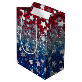 Patriottische Glitter Medium Cadeauzakje