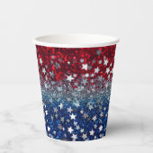 Patriottische Glitter Papieren Bekers (Voorkant)