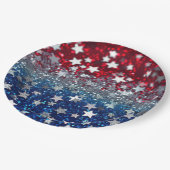 Patriottische Glitter Papieren Bordje (Gekanteld)