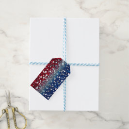 Patriottische Glitters Cadeaulabel