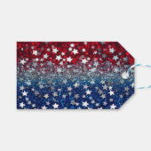 Patriottische Glitters Cadeaulabel (Voorkant (Horizontaal))