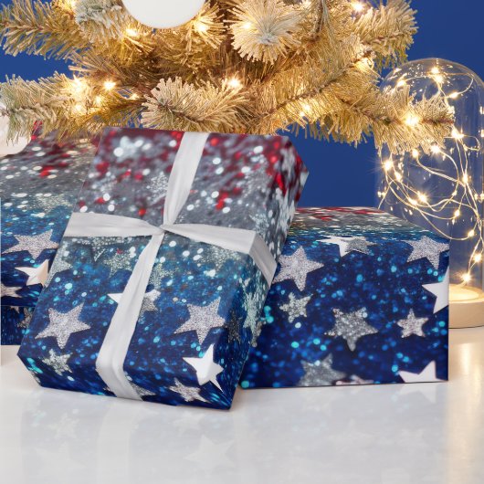 Patriottische Glitters Cadeaupapier (Feestdagen)