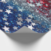 Patriottische Glitters Cadeaupapier (Hoek)