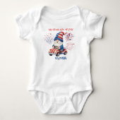 Patriottische Gnome Eerste 4 juli Romper (Voorkant)