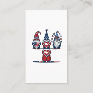 Patriottische Gnome Trio Vintage Vector Design_1 Visitekaartje