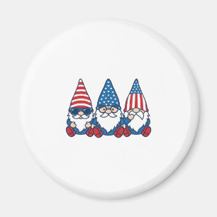 Patriottische Gnome Trio Vintage Vector T-shirt On Magneet