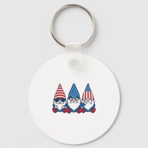 Patriottische Gnome Trio Vintage Vector T-shirt On Sleutelhanger