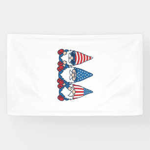 Patriottische Gnome Trio Vintage Vector T-shirt On Spandoek