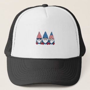 Patriottische Gnome Trio Vintage Vector T-shirt On Trucker Pet