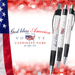 Patriottische God Bless America 250 Semiquincenten Pen