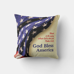 Patriottische GOD BLESS AMERICA Flag Kussen